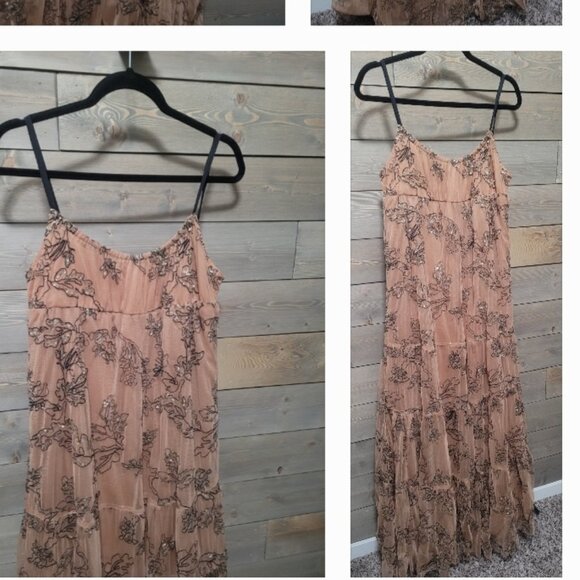 Anthropologie Dress Size Small Long Maeve Pink and Black - Picture 12 of 12